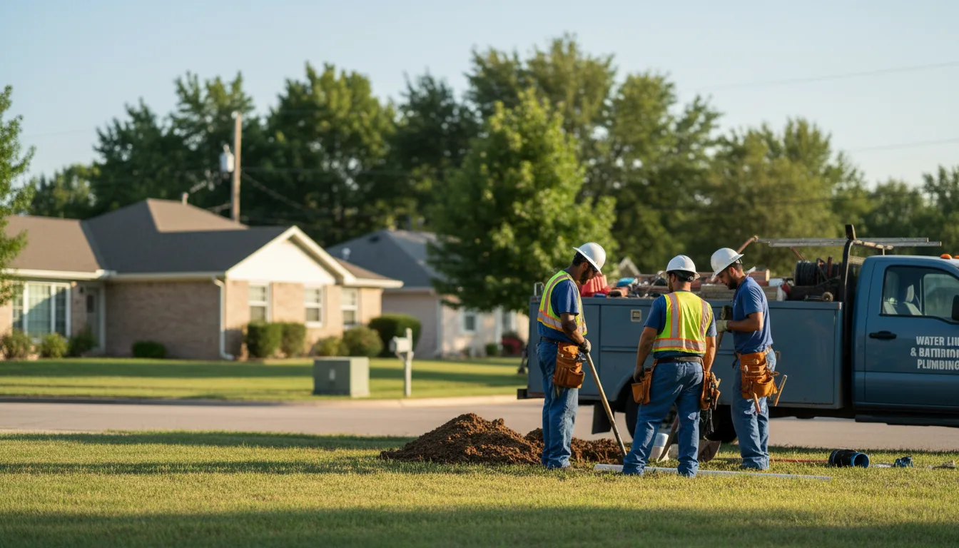 Residential water line and bathroom plumbing service in Greenwood, MS